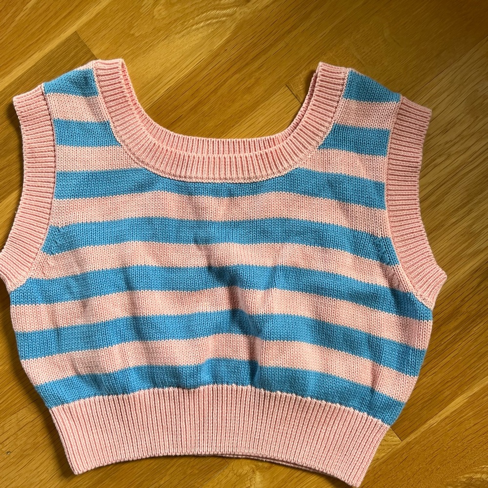 Striped Pink and Blue Women's Sweater